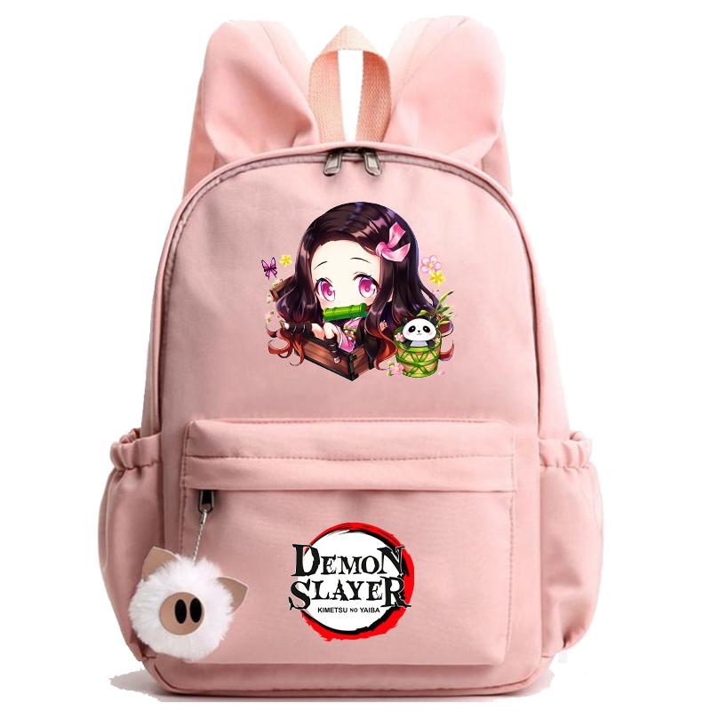 Anime Demon Slayer Backpack Teenager Girl Boy Backpack Schoolbag Back To School Bookbag Men Women Leisure Travel Bag Daily Bag