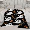 Ghost Halloween Print Microfiber Flannel Cover Blanket Bedroom Living Room Sofa Soft And Comfortable Home Decoration