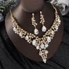 Exquisite High-End European & American Bridal Necklace Earring Set - Elegant Wedding Accessories