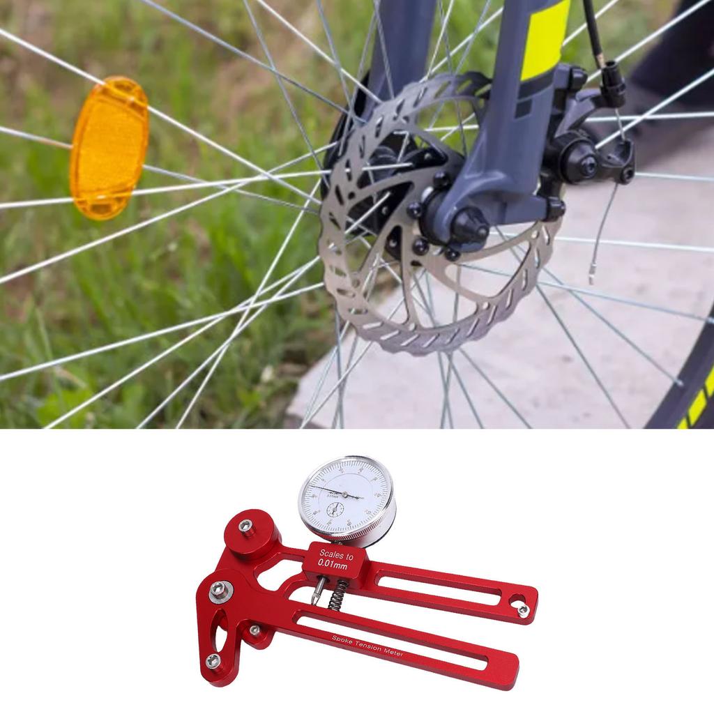 Bike Wheel Spoke Tension Meter Alloy Rugged Bike Wheel Rim Alignment Meter for Repairing