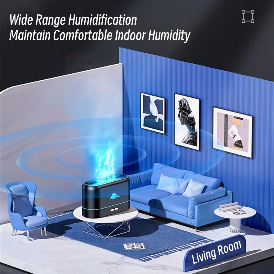 3 farben Flamme Lampe Usb Aromatherapie Diffusor Ultraschall Luftbefeuchter Kühlen Nebel Maker Fogger Elektrische Ätherisches Öl Diffusor