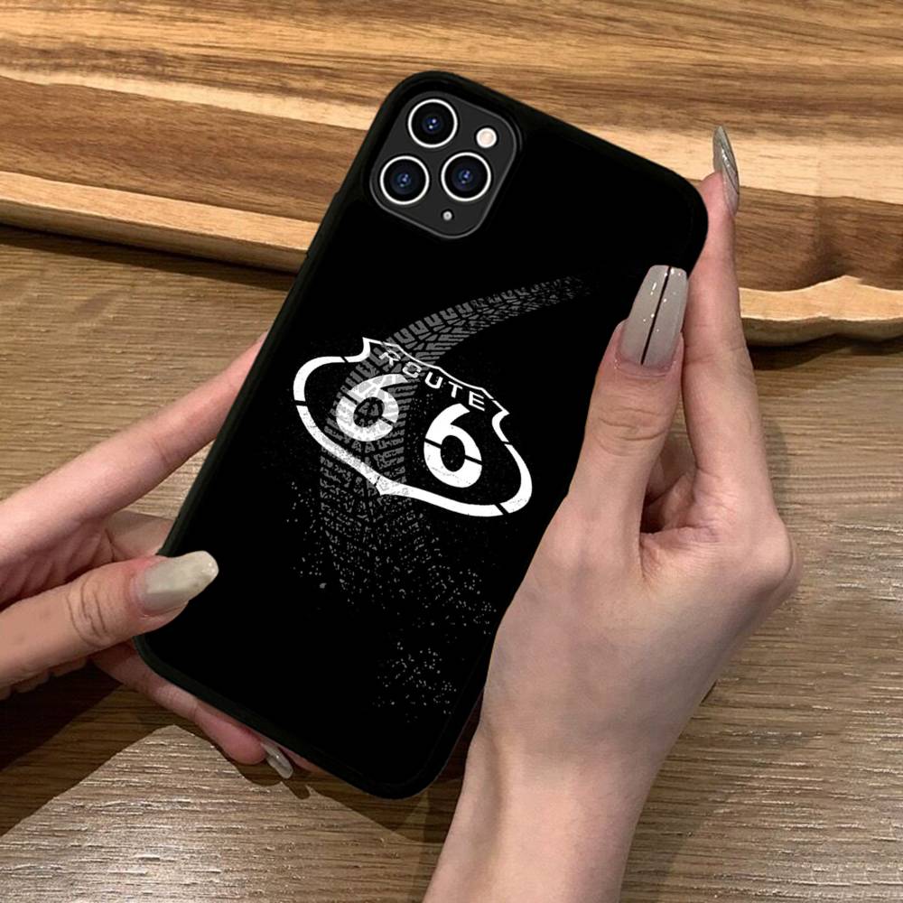 

Чехол для телефона America Route 66 для iPhone 17 16 Pro Max 11 12 13 14 15 Жесткий PC+TPU Подставка Задняя крышка iPhone 12pro max