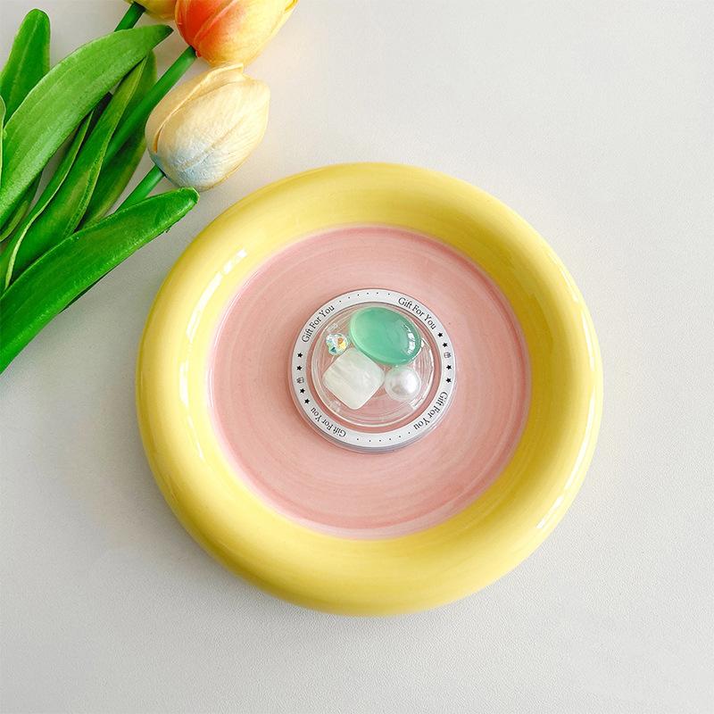 Rhinestone Pearl Gemstone Mobile Phone Airbag Holder Transparent Magnetic Suction Magsafe Retractable Niche Portable Removable
