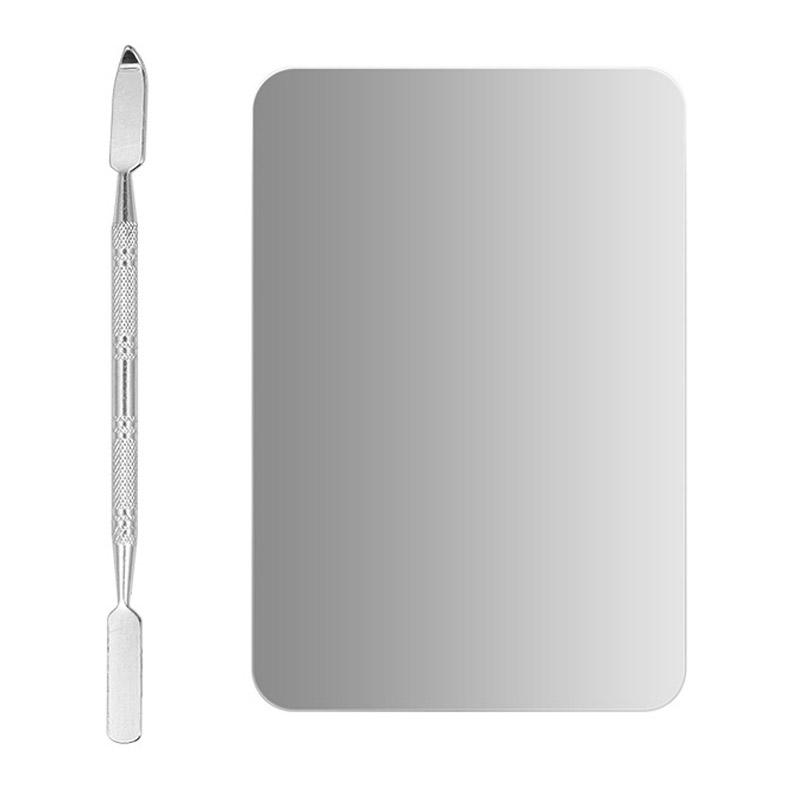 Mixer de machiaj din oțel inoxidabil Paleta de mixer pentru fard de pleoape pentru oje pentru arta unghiilor.