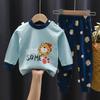 Tegneserie Barn 100% Bomull Undertøyssett Gutter & Jenter Termisk Pyjamas Myk Langermet Topp & Bukser Koselig Hjemmeklær & Nattøy