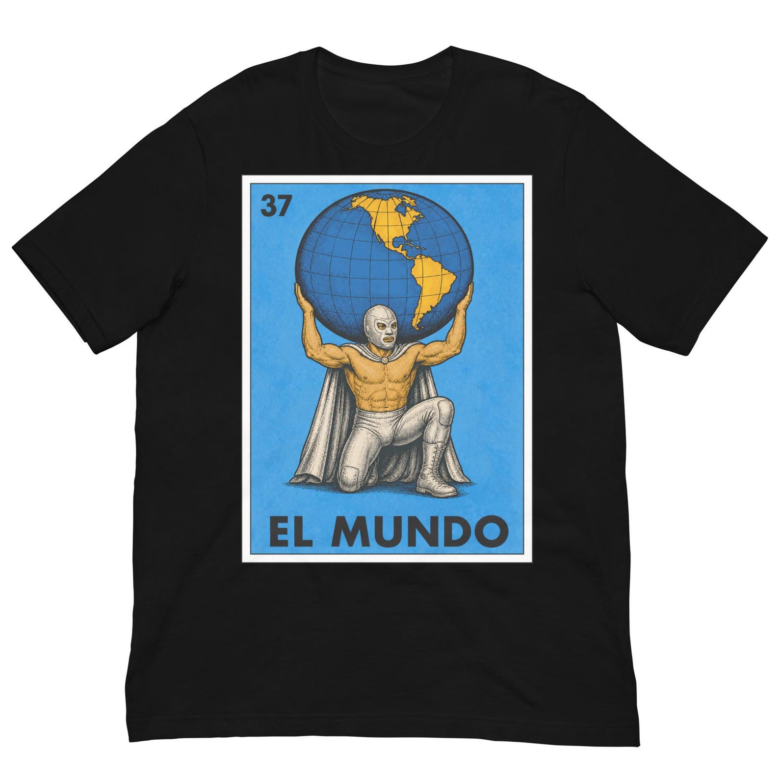 El Mundo Santo Shirt, Lucha Libre T-Shirt, Mexican Wrestler Tee, Unisex Graphic Tee M