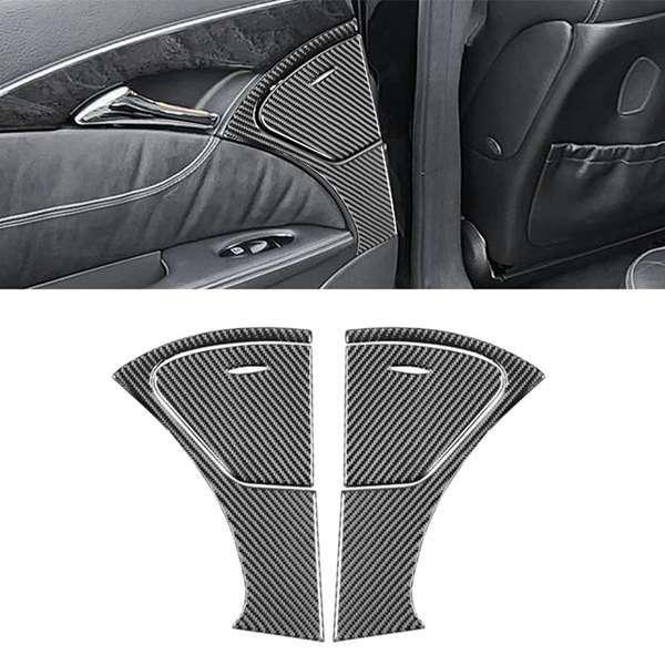 1 Pair Mercedes-Benz 03-09 Carbon Fiber Rear Door Storage Box Stickers