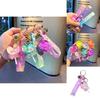 Adorable Acrylic Cartoon Keychain Cute Floating Sand Bottle Key Ring For Kids