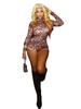 Leopard Print Zipper Jumpsuit - Trendy Euro-American Fashion for Women