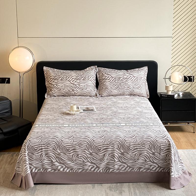 Retro Floral Pattern Bed Sheet Set 100% Cotton Bed Sheets Soft Breathable Bedspread with Pillowcases Queen Size Bedding Set