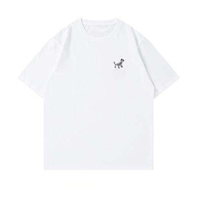 2025 New Casual Short Sleeve T-Shir Print Cotton Regular Fit Round Neck Breathable Loose Unisex Tee Men Women Clothing
