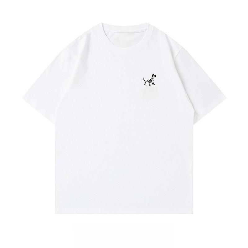 2025 New Casual Short Sleeve T-Shir Print Cotton Regular Fit Round Neck Breathable Loose Unisex Tee Men Women Clothing