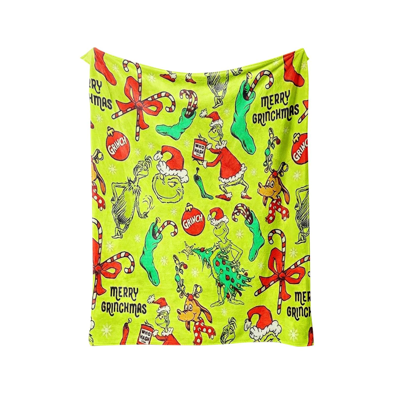 

Christmas Blanket Cover Soft And Comfortable Plush Wool Flannel Blanket 70 зелёный