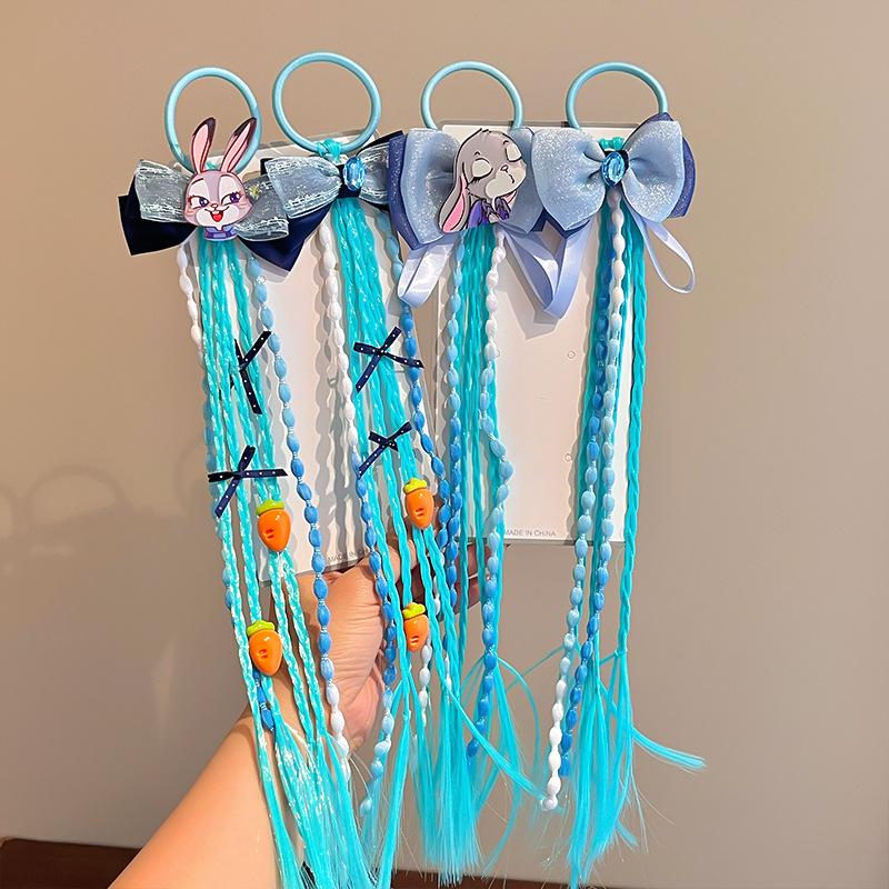 Child Rabbit Police Officer Wig Braid Baby Braid Dirty Boxing Twist Braid Colored Headband Hair Rope Sweet Cool