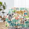 Custom Name Animals Theme Printed Blanket - Perfect for Couch, Bed, Travel & Outdoor Use | Machine Washable, Cozy & Durable.