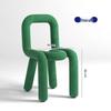 Creative Designer Vanity Chair with Backrest for Bedroom, Bold and Irregular Shape Leisure Stool