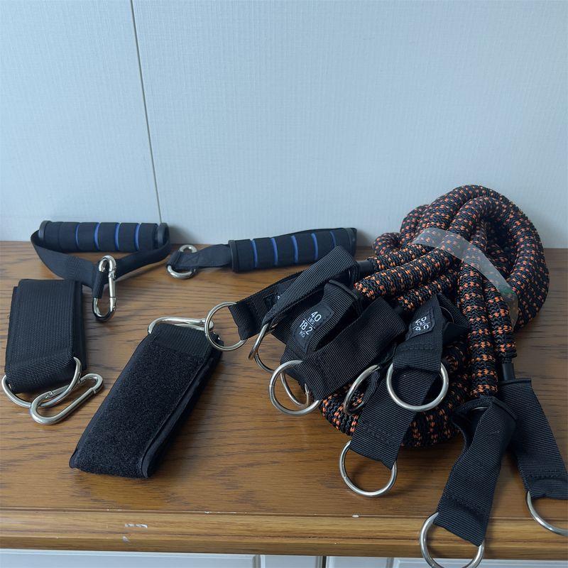 

Foreign Trade Fitness Yoga Belt Home Fitness Artifact Tension Device 50 Pounds Muscle Training Elastic Rope 711-Orange Fitness 10-Piece Set 10-50 Lbs