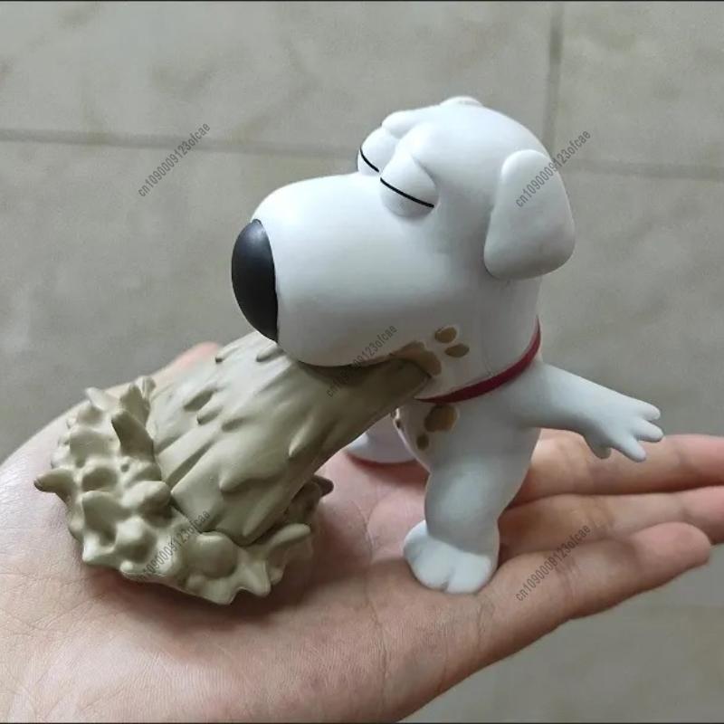 Figura Divertida do Cão Brian Griffin Ornamento de Mesa Decoração Criativa Estilo Anime Brinquedo Colecionável Presente de Aniversário para Casa Escritório
