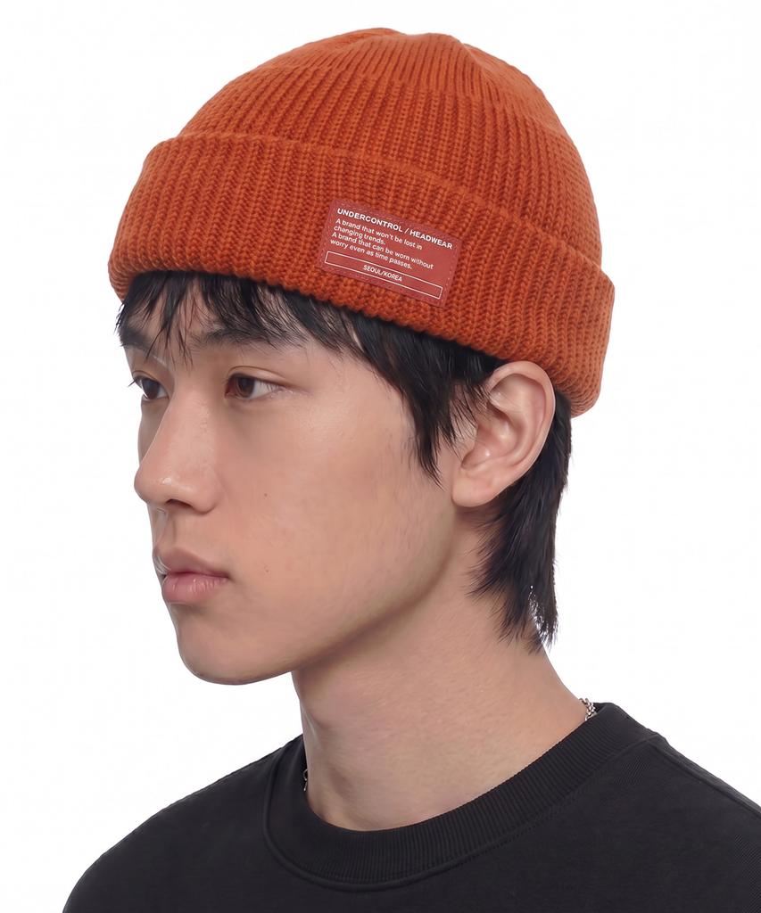 Eondeokeonteulol Winter Short Beanie Beanie / Monk Fit / Orange