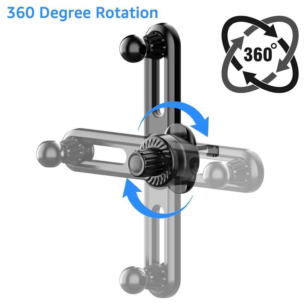17mm Ball Head Car Air Vent Phone Holder Base Adjustable 360 Rotation Car Air Outlets Clip Bracket Accessories Phone Mount