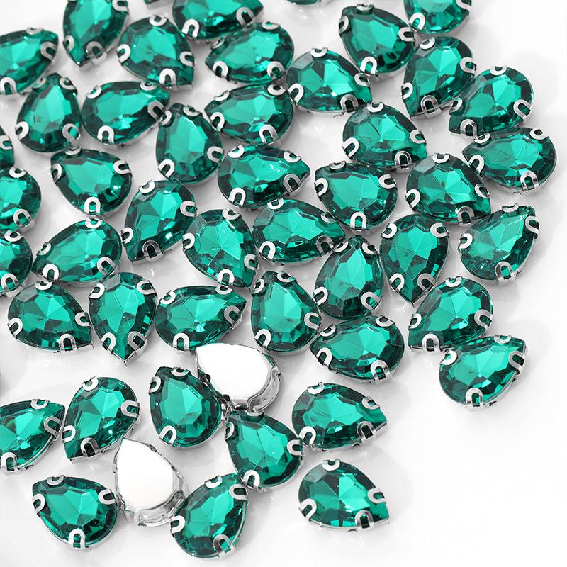 Drop Back Clear Iron-on Rhinestone Acrylic Stones for DIY Clothing