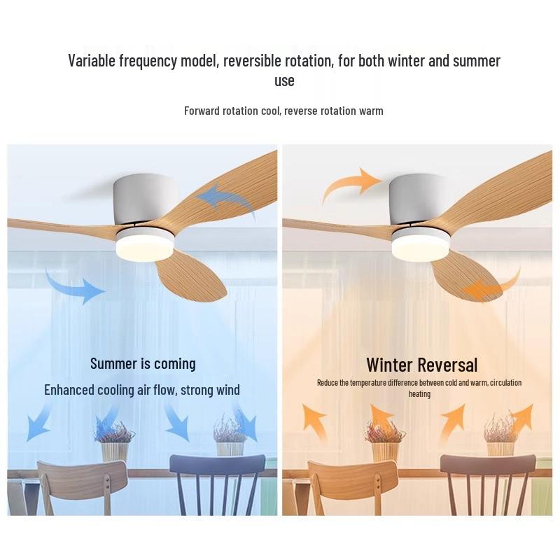 Nordic Silent Ceiling Fan Light for Home, Restaurant, and Commercial Use
