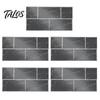 Oil Proof Wall Stickers for Bathroom 5Pcs Vintage Brick Tile Stickers, Waterproof Oil‑Proof Wallpaper, Peel Removable Backsplash Rental &