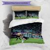 Lionel Messi Football Celebration Bedding Set,Cozy Bed Linen for Teen Room Decoration,Soccer Lover Gift,Washable Duvet Cover with Pillowcases,Football
