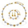 Simple Temperament Hollow Love Earrings Bracelet Necklace Light Luxury High-End Set