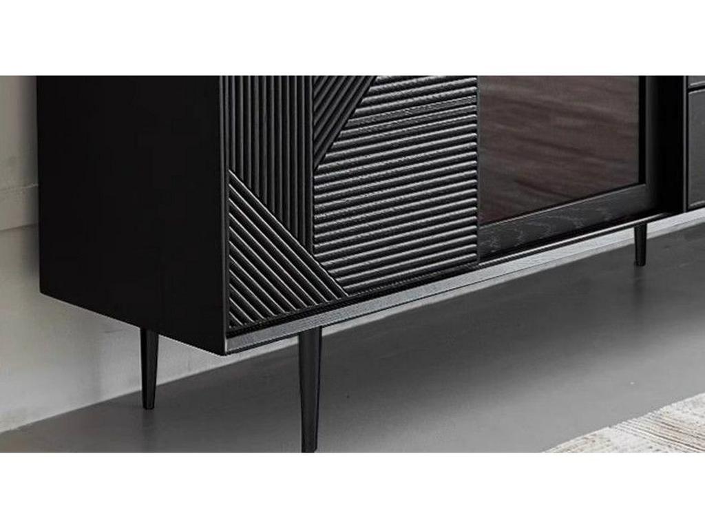 Lux Sliding Door Sideboard Cabinet: Living Room & Kitchen Storage with Drawers