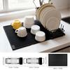 Adjustable Metal Dish Drainer Rack And Silicone Drying Mat Cutlery Holders For Compacts Kitchen Sink Organization Storage