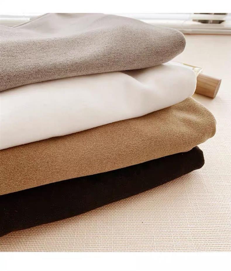 Autumn/Winter Color Block Long-Sleeve Brushed Top - Loose & Versatile