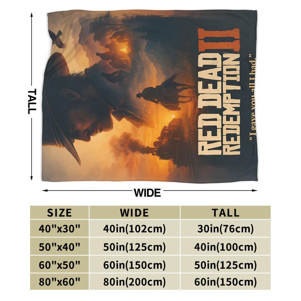 Red Dead Redemption 2  Blankets Quality Soft Warm  Bedding Throws Winter Girls Boys Home Decor Pattern Bedspread