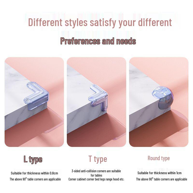 Children's Transparent Silicone Corner Protectors - Cute Anti-Bump Table Padding