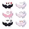 Cosplay Angel Wing Kids Angel Wings Set Angel Wings with Headband and Fairy Wand Faux Feather Cosplay Wings Halloween Cosplay