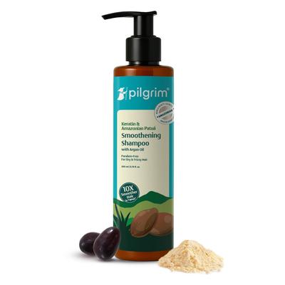 Pilgrim Patua & Keratin Hair Smoothening Shampoo For Dry Frizzy Hair Paraben Free Shine Care 200 Ml Pack Of 1 Daily