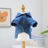 Blue Dog Denim Clothes Cute Dog Hoodie Creative Pet Costumes  Pet Supplies