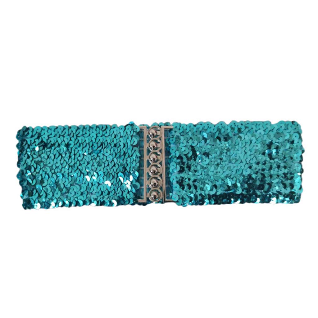 Female Sequin Waist Belt Fashion Elastic Waspie Belt Universal Waspie Dress Decorative Accessories Glittering Waistband
