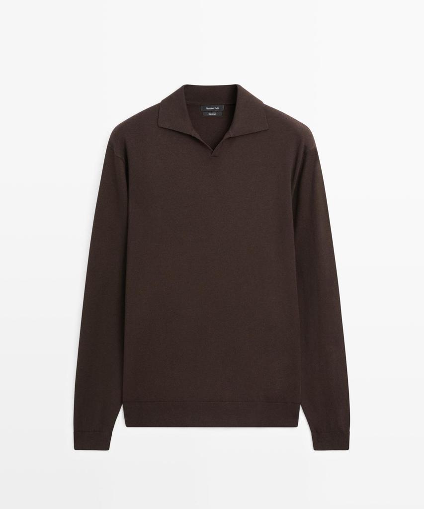 Masimodutti Cotton Knit Polo Sweater