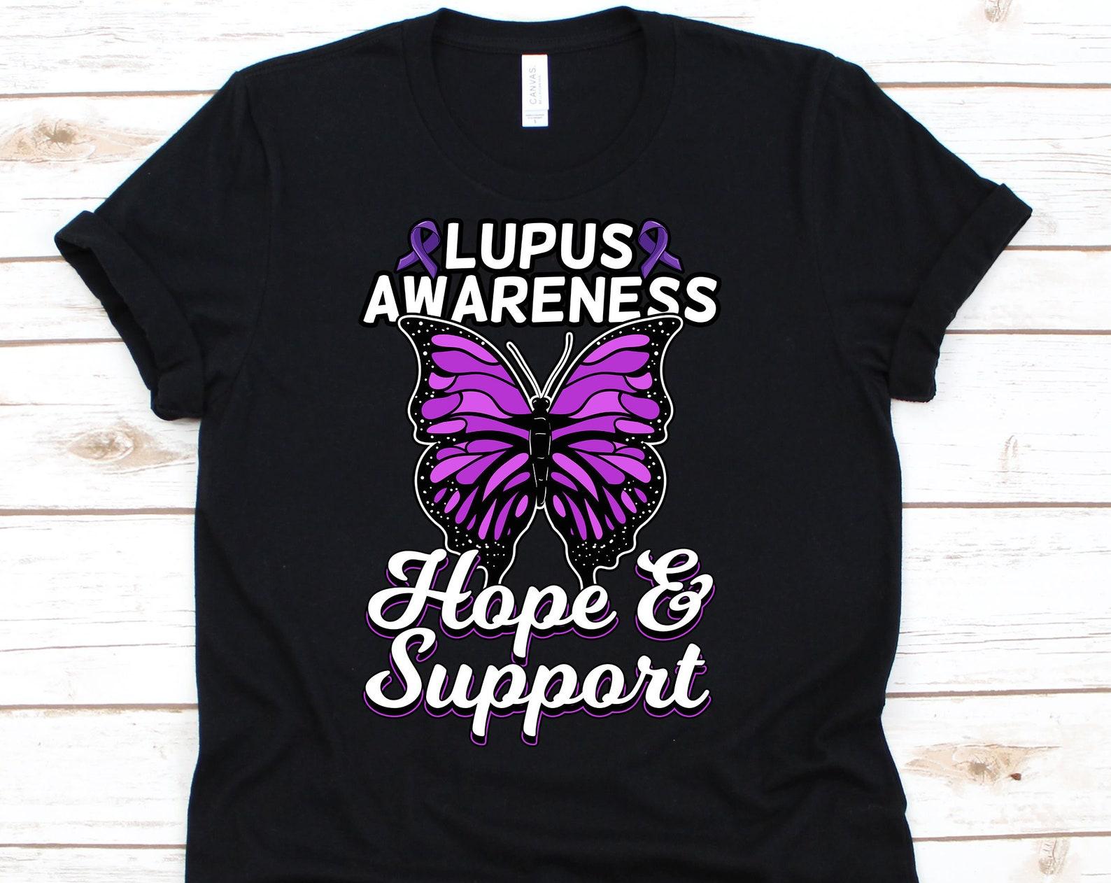 Lupus Awareness Shirt, Butterfly, Lupus, Lupus Warrior, Lupus Shirt, Lupus Gift, Lupus Awareness Tee, Lupus Support 4XL