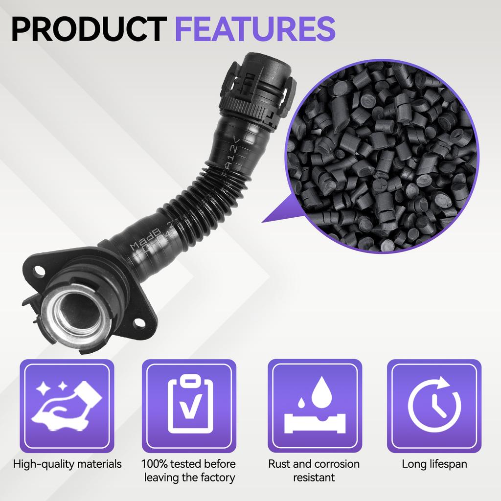 Car Crankcase Vent Hose From Valve Cover Fits For BMW X3 F25 X4 F26 X5 E70 X6 E71 F12 F13|r|n #11127584128 Air Exhaust Hose Pipe
