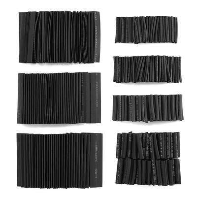Wärmeschrumpfende Isolierung Hochflammhemmender Schlauch, Schlauch, Wasserdicht, Schwer entflammbar, Schwarz, 1mm-14mm (127-teiliges Set)