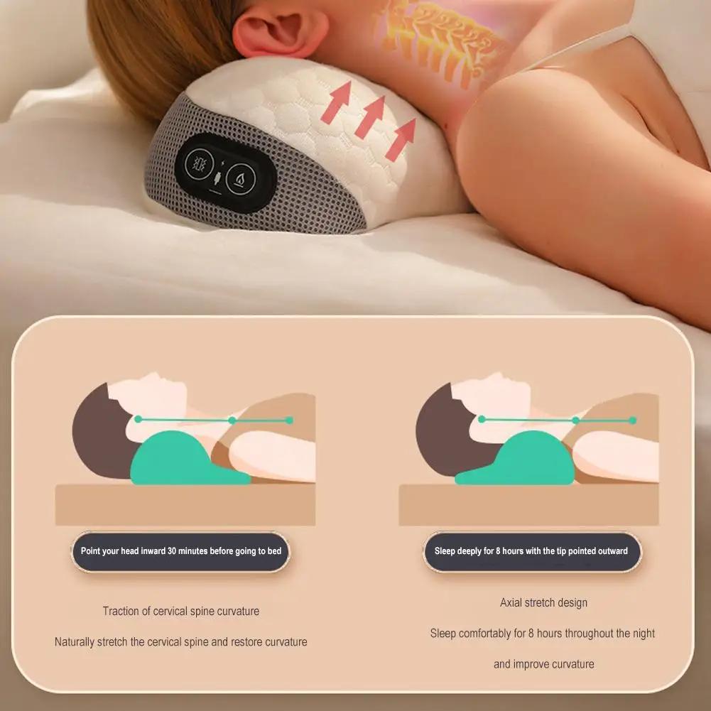 Multifunksjon nakke skulder massasjepute med varmevibrasjon Memory Foam massasjepute