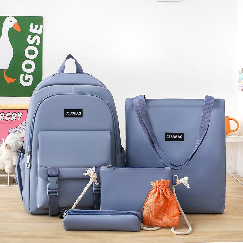 Set de 5 piezas Mochila Escolar Primer Semestre Estudiantes de Secundaria y Primaria Mochilas de Gran Capacidad Mochila Universitaria Minimalista Ligera