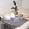 Silicone Wave Drying Mat Non Slip Dish Drainer Pad Heat Resistant Foldable Kitchen Table Placemat for Countertop Insulation