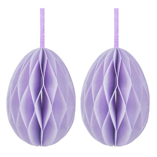 2 Pcs Easter Honeycomb Hanging Decoration 3D Paper Honeycomb Easter Egg