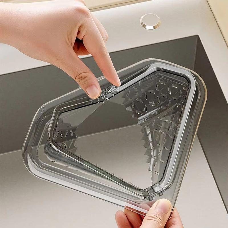 Sink Food Catcher Corner Basket Magnetic Suction Drainage Triangle Drying Rack No-Drill Kitchen Cleaning Drain Baskets