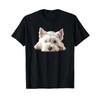 Lazy West Highland White Terrier T Shirt Black Vintage Streetwear Soft Breathable Homme Casual Comfortable Slightly