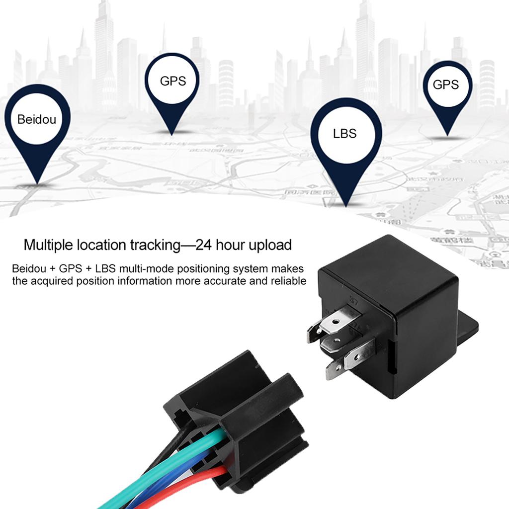 Relais de suivi de voiture Traceur GPS Localisateur Télécommande Surveillance Antivol Système d'alimentation