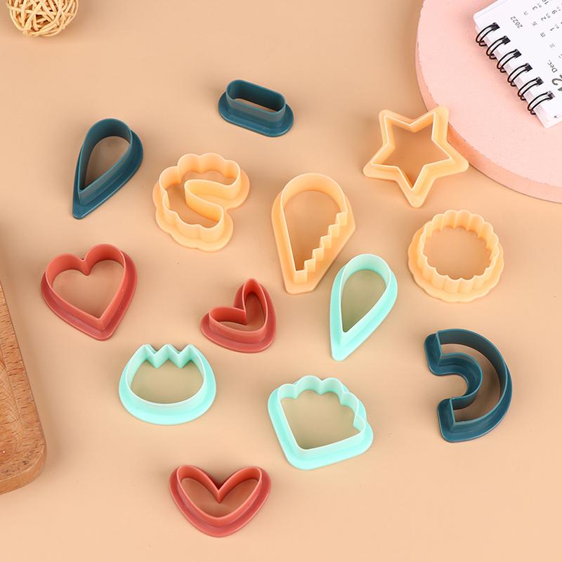 18/21/24 Stück Polymer Clay Ohrring-Ausstecher Geometrie-Form Backform Handgefertigter DIY Schmuckherstellung Kuchen Kekse Ausstecher Kunststoff